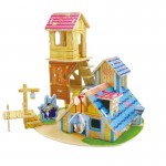 Knowledge House Forest Cabine - Puzzle 3D din lemn